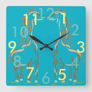 Giraffe Clock Fun Cute Animals Modern Artsy Gift 5