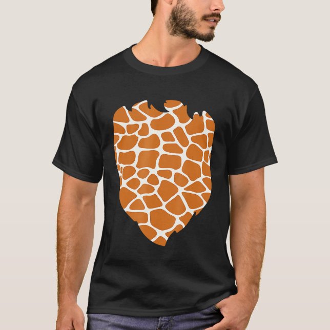 Giraffe Costume Belly Giraffe Pattern Trick Or Tre T-Shirt (Front)