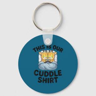 Giraffe Couple Cute Love This Is Our Cuddle  Keychain