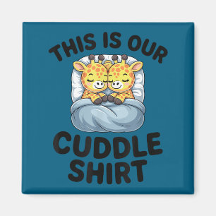 Giraffe Couple Cute Love This Is Our Cuddle  Magnet