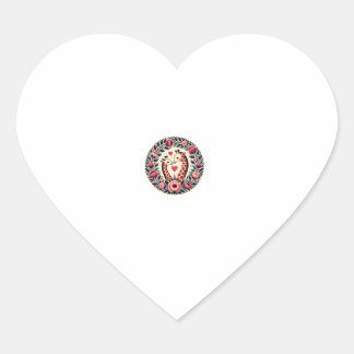 Giraffe Couple Illustration Giraffe Lovers  _2 Heart Sticker