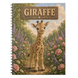 Giraffe Cute Baby Storybook Nursery Animal Notebook