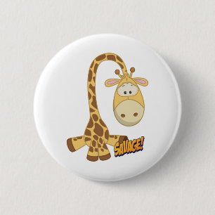 Giraffe Cute Kawaii Cartoon 2 Inch Round Button