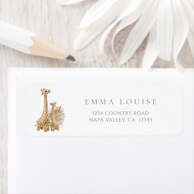 Giraffe de laiton Neutre Boho Pampas (En situation)