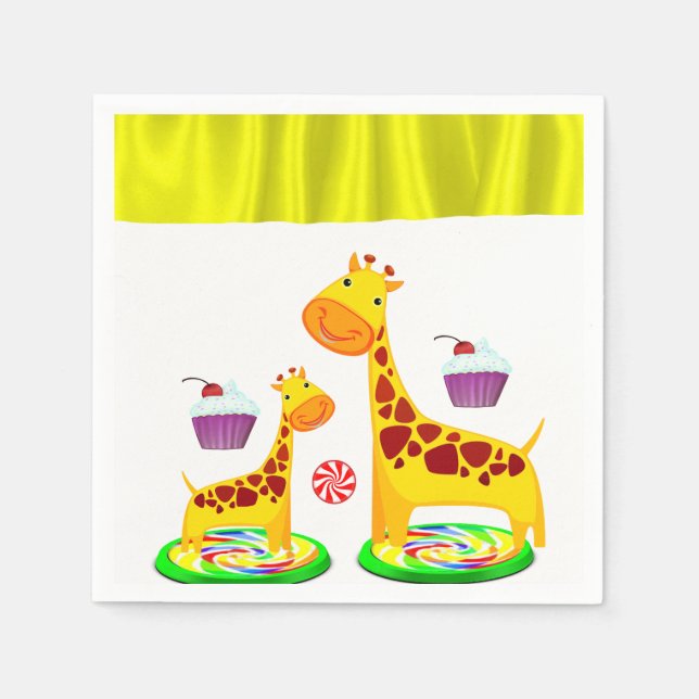 Giraffe de serviettes en papier (Devant)