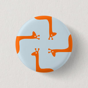 Giraffe Design 1 Inch Round Button