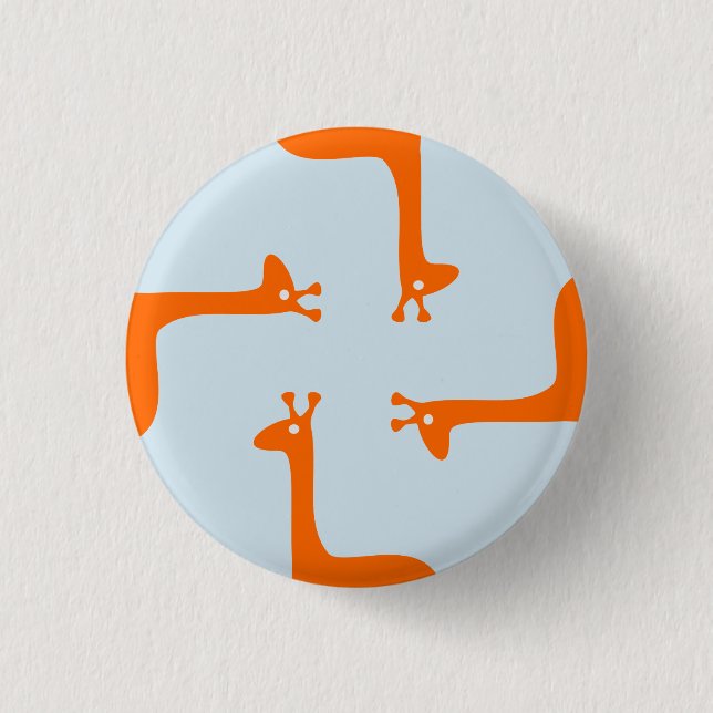 Giraffe Design 1 Inch Round Button (Front)