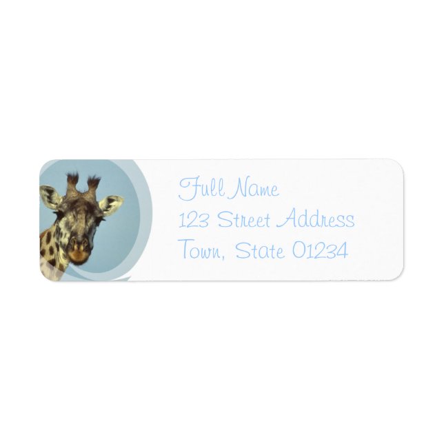 Giraffe Design Return Address Mailing Label (Front)