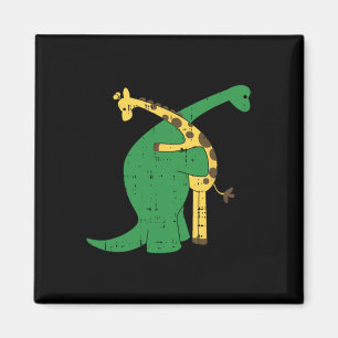 Giraffe Dinosaur Hug Love Dino Animals Safari Hall Magnet