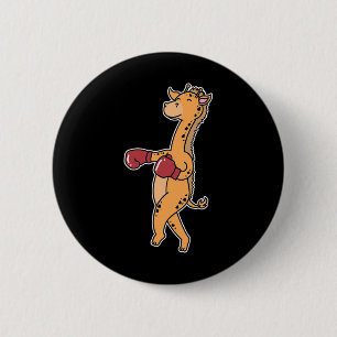 Giraffe Does Boxing 2 Inch Round Button