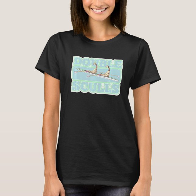 Giraffe Double Sculls Rowing  1 T-Shirt (Front)