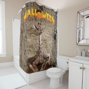 Giraffe du rideau de douche d'Halloween