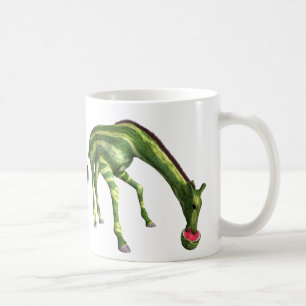 Giraffe Eating Watermelon Coffee Mug