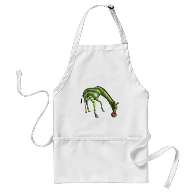 Giraffe Eating Watermelon Standard Apron (Front)