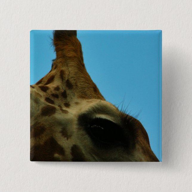 giraffe eye 2 inch square button (Front)