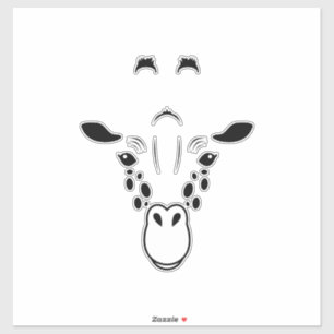 Giraffe Face Silhouette
