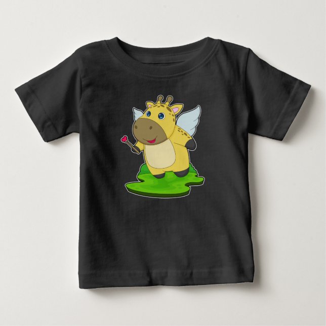 Giraffe Fairy Magic wand Baby T-Shirt (Front)