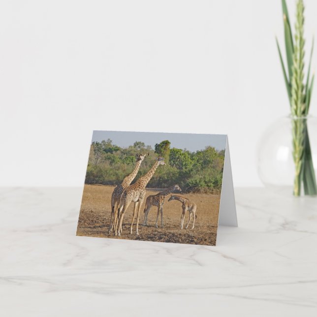 Giraffe family card (Front)