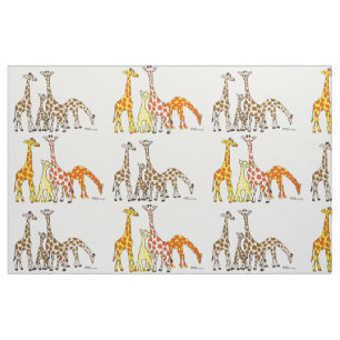Giraffe Family Fabric