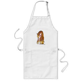 Giraffe Family Long Apron