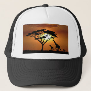 giraffe family trucker hat