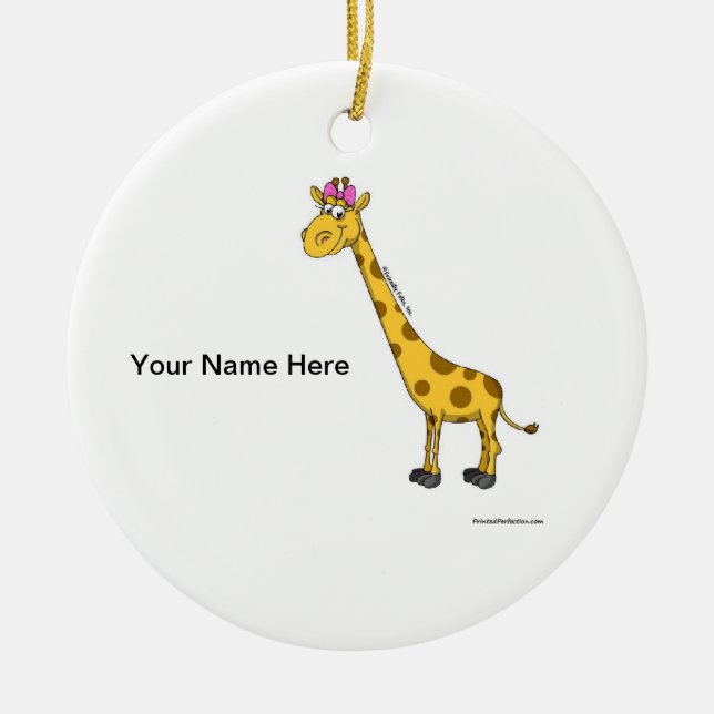 Giraffe - Female Ceramic Ornament (Front)
