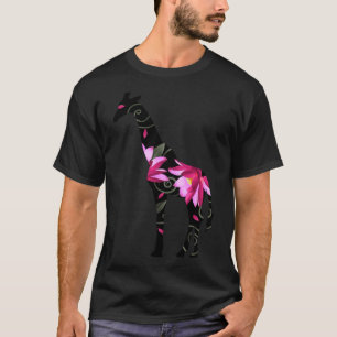 Giraffe Femme Avec Fleurs Essentiel T-Shirt
