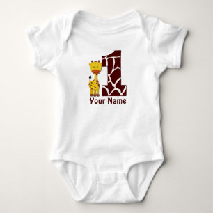 Giraffe First BIrthday Shirt