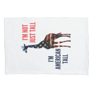 Giraffe Flag America Pillowcase