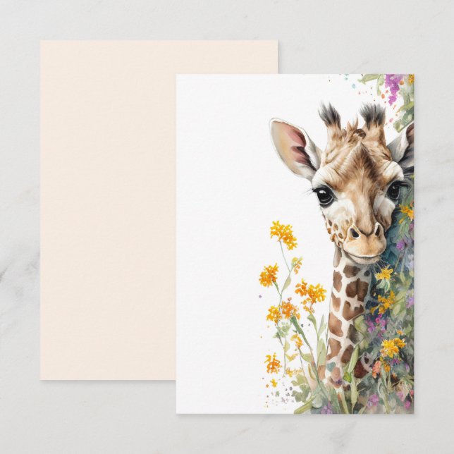 Giraffe Flat Card (Front/Back)