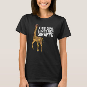 Giraffe For Girls Kids Teens Giraffe Animal T-Shirt