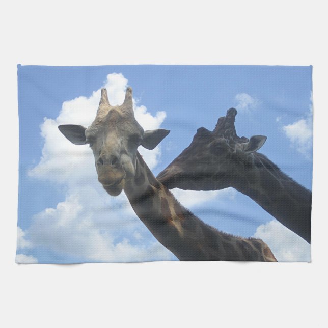 Giraffe Friends Kitchen Towel (Horizontal)