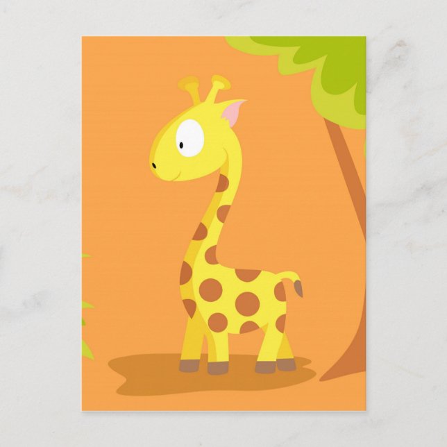 Giraffe from my world animals serie postcard (Front)