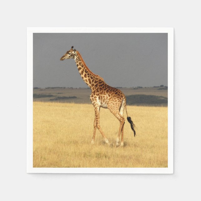 Giraffe full body Africa African Animals Napkin (Front)