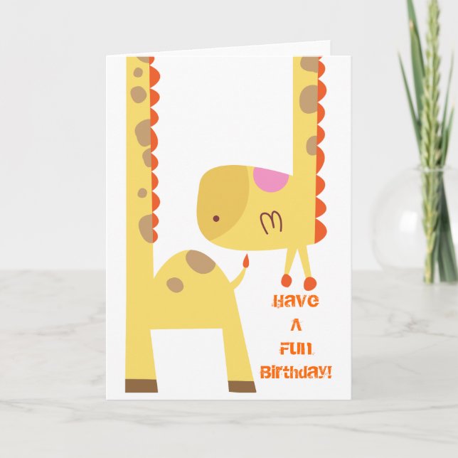 Giraffe Fun Card (Front)