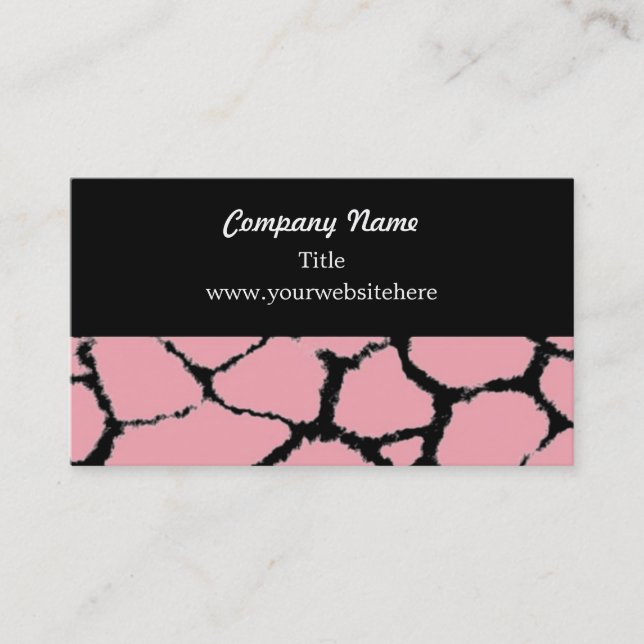 Giraffe Fur Pattern Business Card (Front)