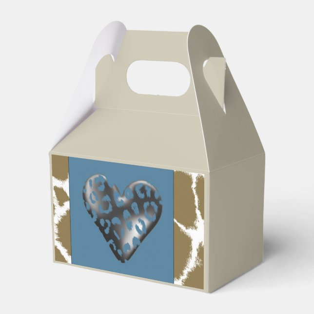 Giraffe Fur Pattern Favor Box (Front Side)