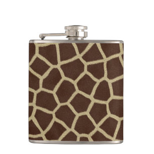 Giraffe Fur Pattern Hip Flask
