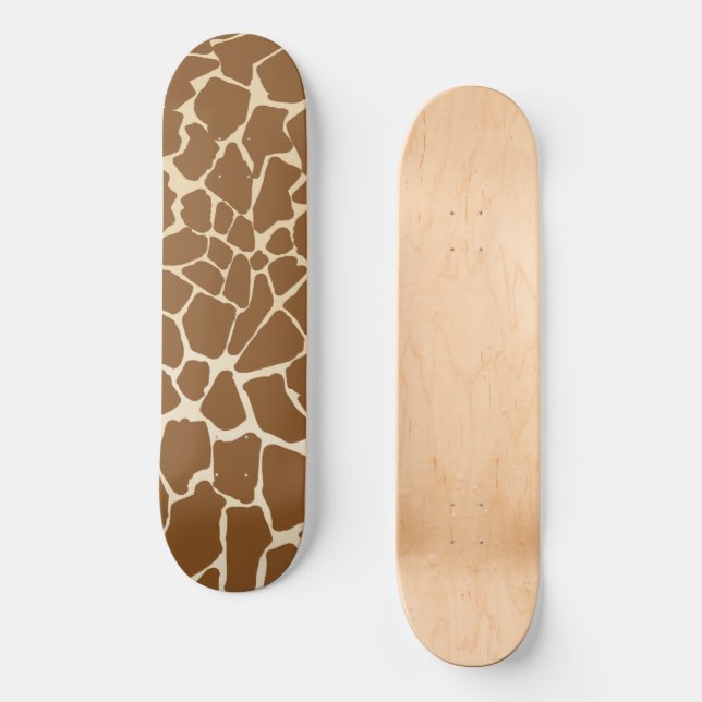 Giraffe Fur Pattern Print  Skateboard (Front)