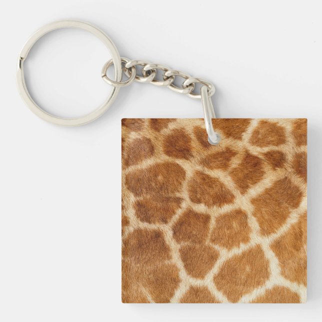 Giraffe Fur Print Keychain (Front)