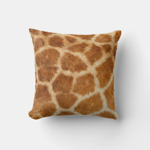 Giraffe Fur Print Throw Pillow