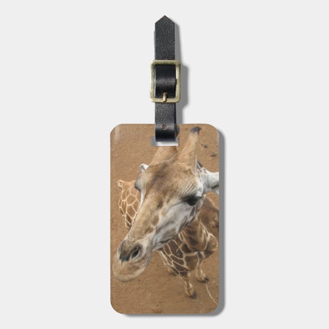 Giraffe Gaze Luggage Tag (Front Vertical)