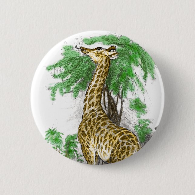 Giraffe Gifts 2 Inch Round Button (Front)