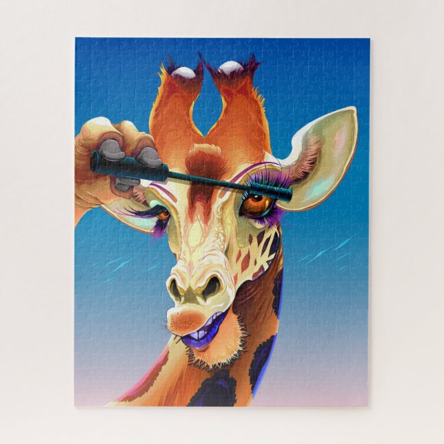 Giraffe Glamor Girl Jigsaw Puzzle (Vertical)