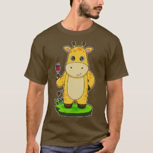 Giraffe Glass of Red wine T-Shirt