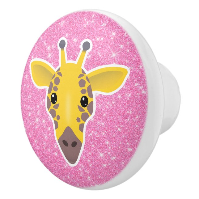 Giraffe Glitter Ceramic Knob (Right)