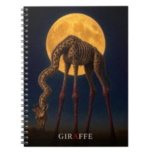Giraffe Glowing Legs gothic Surreal Notebook