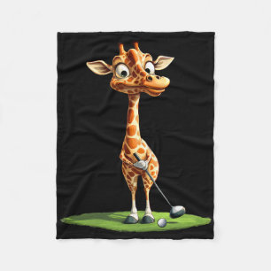 Giraffe Golf Fleece Blanket