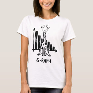 Giraffe Graph Statistics Math Teacher Pun T-Shirt