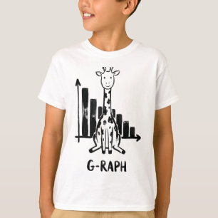 Giraffe Graph Statistics Math Teacher Pun T-Shirt